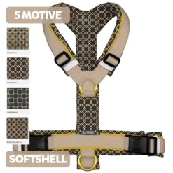 BUMER Hundegeschirr GEOMETRIE, gepolstert, (Softshell), komplett konfigurierbar