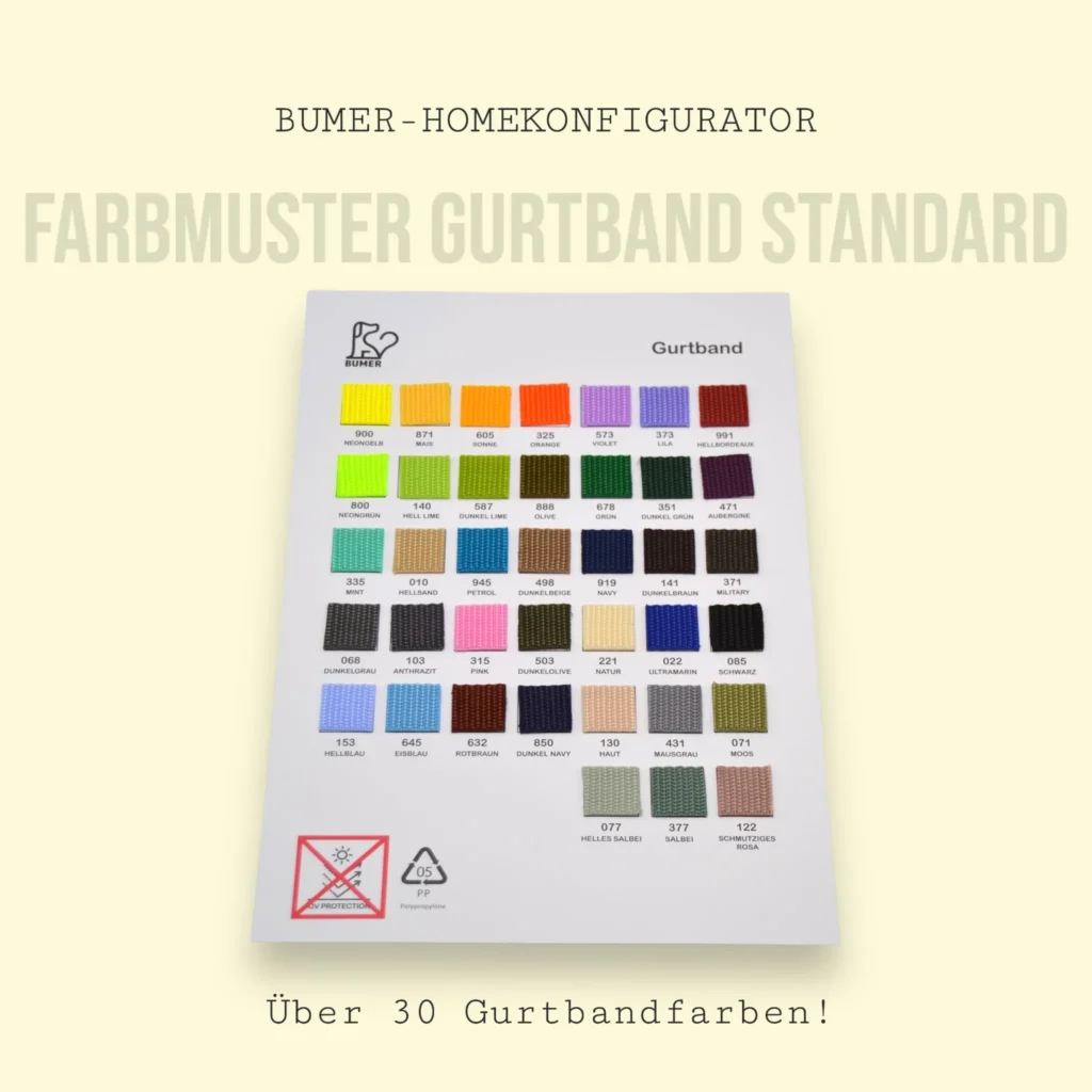 Farbmuster: BUMER STANDARD Gurtband