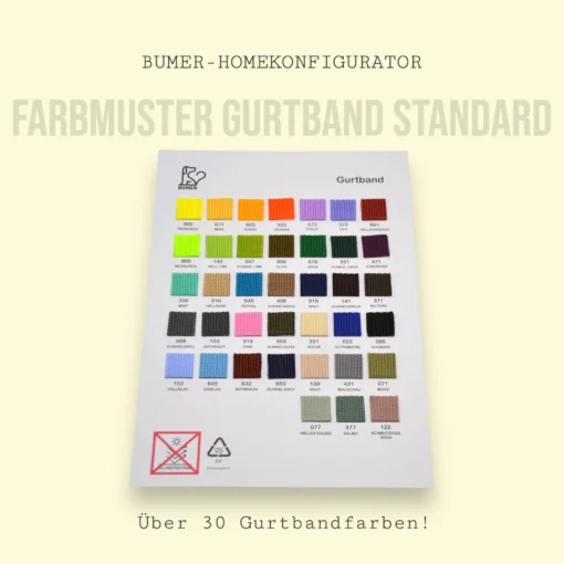 Farbmuster: BUMER STANDARD Gurtband