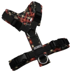 BUMER Hundegeschirr, gepolstert, Größe XXS, Gurtband: PREMIUM Camouflage Green, Softshell: Diamond Dusk, Ringe: silberfarbig (Edelstahl), Schnallen: schwarz (DURAFLEX®)