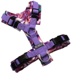 BUMER Hundegeschirr, gepolstert, Größe XXS, Gurtband: PREMIUM X Lavendel, Softshell: Lilalava, Ringe: silberfarbig (Edelstahl), Schnallen: schwarz (DURAFLEX®)